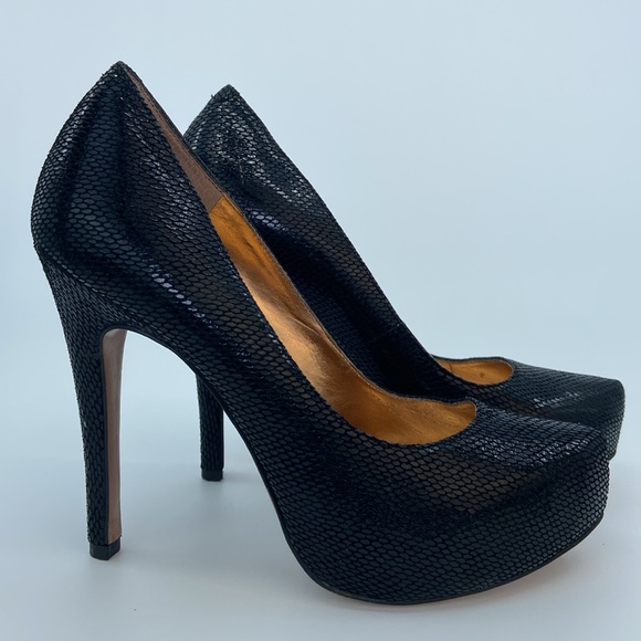 BCBG GENERATION BG-PARADE Leather Heel Shoes for WOMEN - Black - Size 6M - Picture 6 of 13